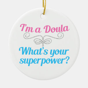 Niedlich Doula Superhero Keramik Ornament