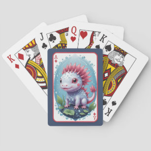 Niedlich Dragon Axolotl Spielkarten