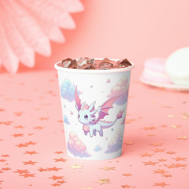 Niedlich Dragon Baby Dusche Pappbecher (Insitu)