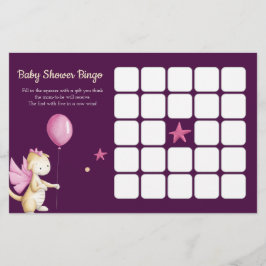 Niedlich Dragon Baby Shooter Burgundy Bingo Game