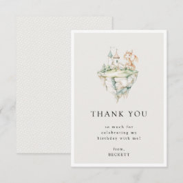 Niedlich Dragon Theme Geburtstagsparty Dankeskarte