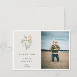 Niedlich Dragon Theme Geburtstagsparty Foto Dankeskarte