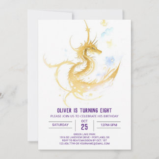 Niedlich Dragon Whimsy Geburtstag Einladung