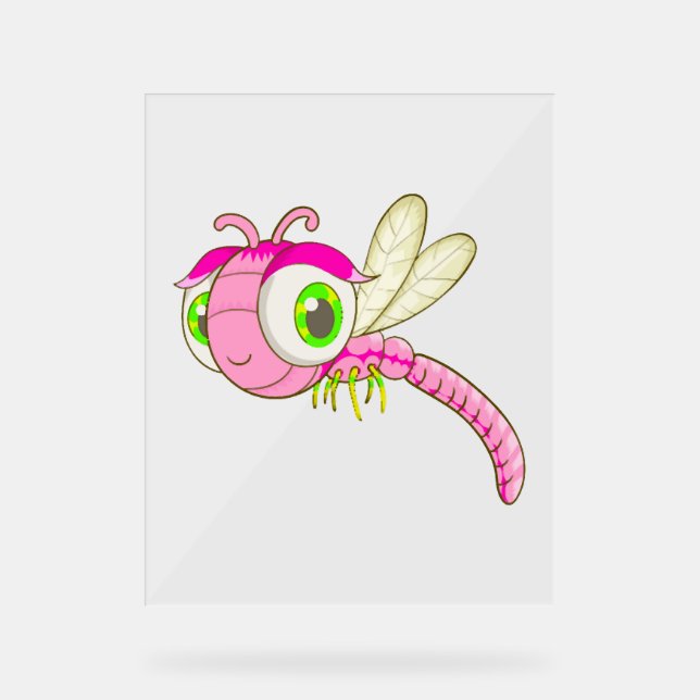 Niedlich Dragonfly Bug Acrylschild (Vorderseite)