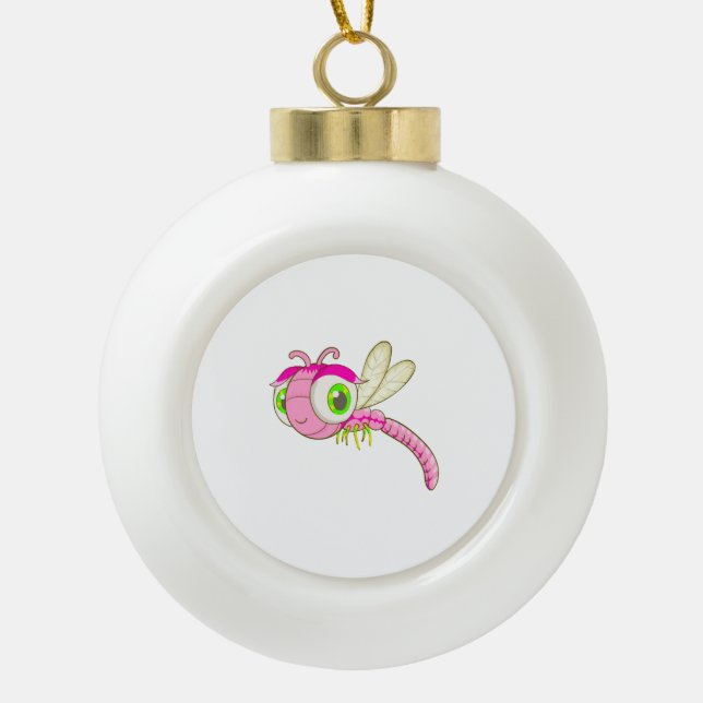Niedlich Dragonfly Bug Keramik Kugel-Ornament (Vorderseite)
