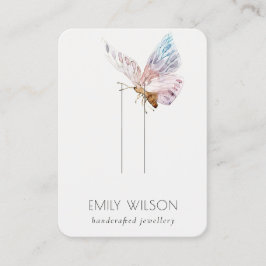Niedlich Dreamy Blush Aqua Butterfly Haarnadelanze Visitenkarte