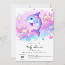 Niedlich Dreamy Dolphin Baby Dusche