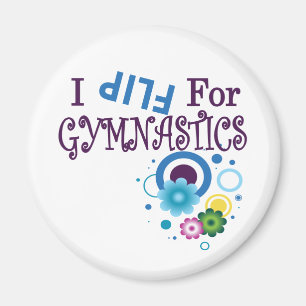 Niedlich Drehte ich für Gymnastik Apparel and Gift Magnet