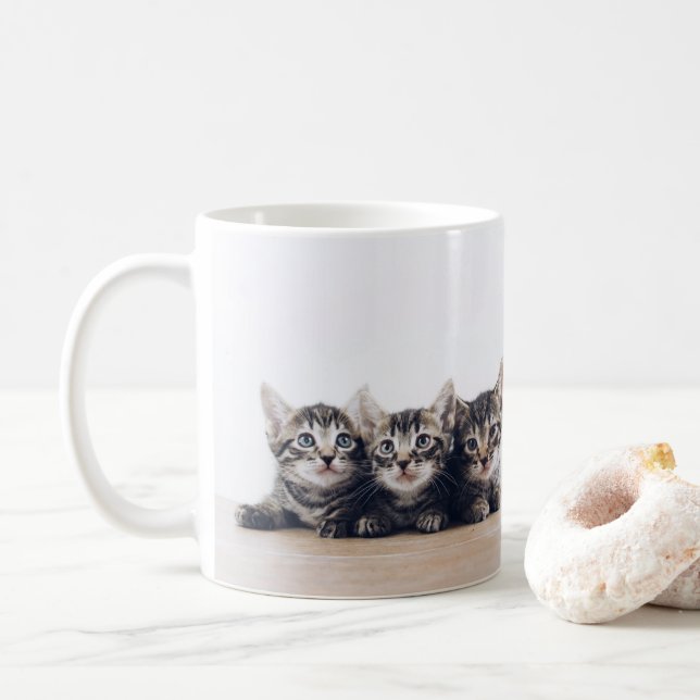 Niedlich drei Kätzchen Kaffeetasse (Mit Donut)
