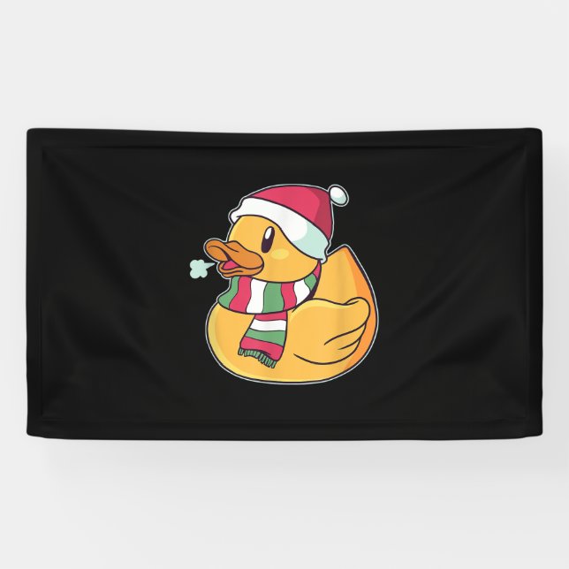 Niedlich Dub Duck Christmas Banner (Horizontal)