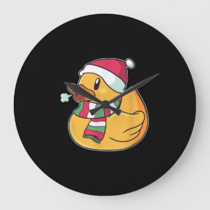 Niedlich Dub Duck Christmas Große Wanduhr