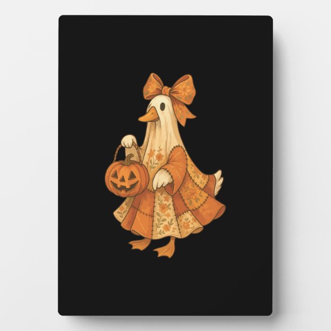 Niedlich Duck Patchwork Halloween-Party Fotoplatte (Vorderseite)