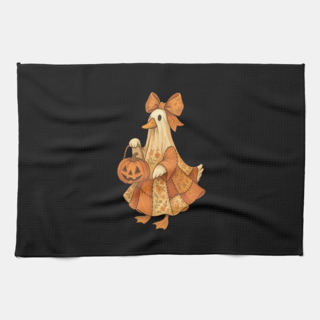 Niedlich Duck Patchwork Halloween-Party Geschirrtuch (Horizontal)