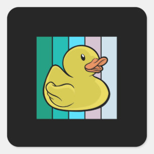 Niedlich Duck Quadratischer Aufkleber
