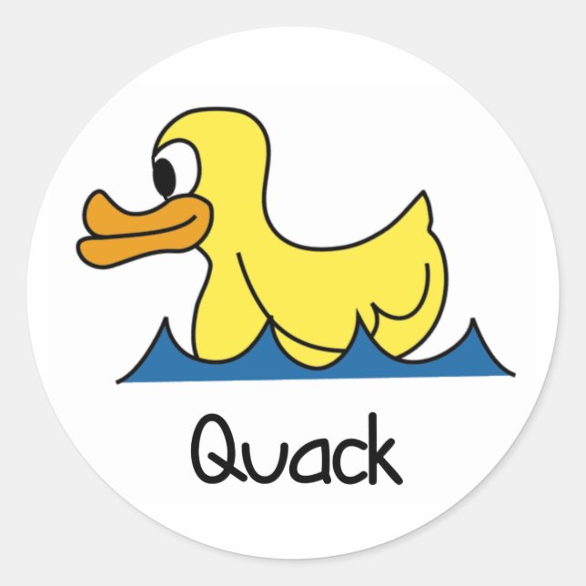 Niedlich Duck Runder Aufkleber (Vorderseite)