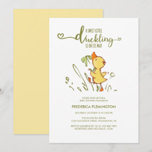 Niedlich Duckling Baby Dusche Einladung