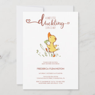 Niedlich Duckling Baby Dusche Einladung