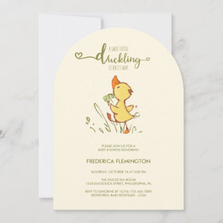 Niedlich Duckling Baby Dusche Einladung