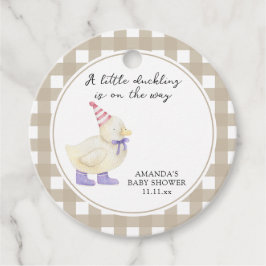 Niedlich Duckling Baby Dusche Geschenkanhänger