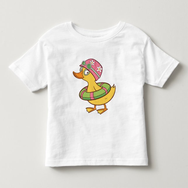 Niedlich Duckling Cartoon - Kinder Sommer T - Shir Kleinkind T-shirt (Vorderseite)