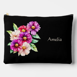 Niedlich Einfache Elegante Girly Blume Zubehörtasche