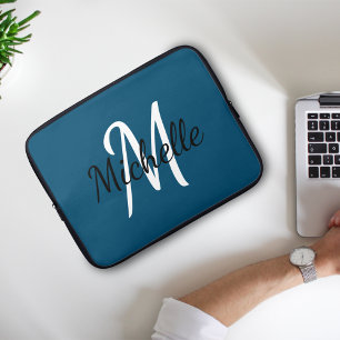 Niedlich Einfache, stylische Monogramm Name Initia Laptopschutzhülle