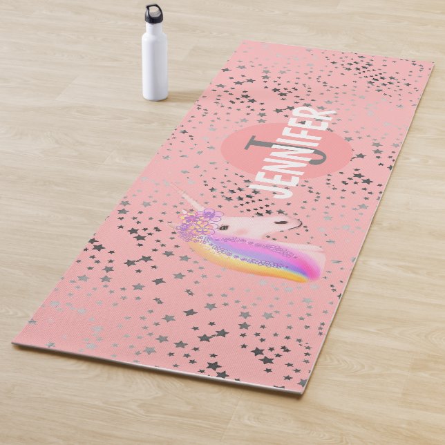 Niedlich Einhorn Rosa Pink Fantasy Stars Personali Yogamatte (Beispiel)