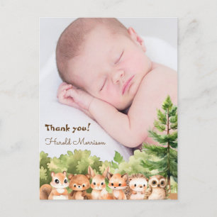Niedlich Elegant Baby Shower Vielen Dank Postkarte