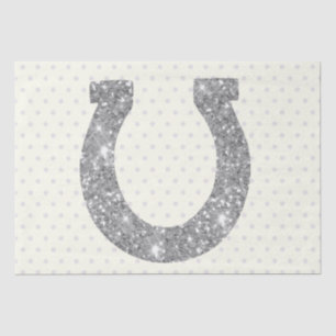 Niedlich Elegant Glam Silver Glitzer Horseshoe Seidenpapier