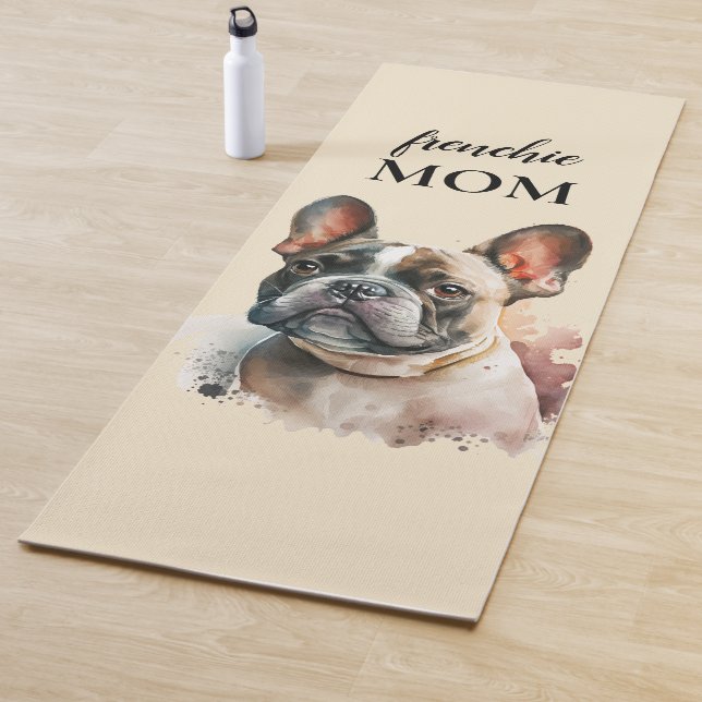 Niedlich Elegante Frenchie Mama Fitness Yogamatte (Beispiel)
