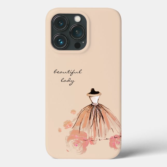 Niedlich Elegante Moderne Girly Pink Blume und Kle Case-Mate iPhone Hülle (Rückseite)
