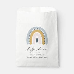 NIEDLICH ELEGANTER BLAUER HERZRAINBOW BABY DUSCHE GESCHENKTÜTCHEN
