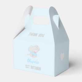 Niedlich Elephant 1. Geburtstag Blue Favor Box Geschenkschachtel