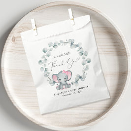 Niedlich Elephant Baby Girl Dusche Vielen Dank Geschenktütchen