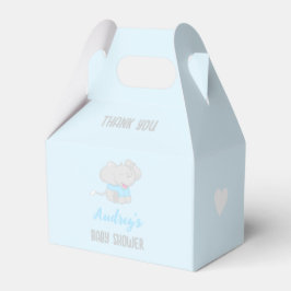Niedlich Elephant Baby Shower Blue Fevor Box Geschenkschachtel