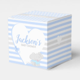 Niedlich Elephant Baby Shower Blue Fevor Box Geschenkschachtel