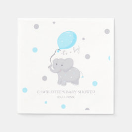 Niedlich Elephant Baby Shower Boy Serviette