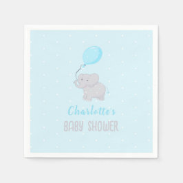 Niedlich Elephant Baby Shower Boy Serviette