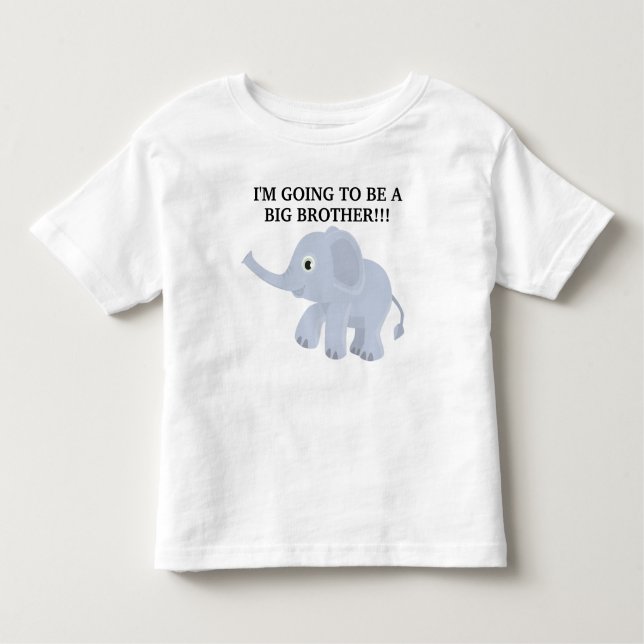 Niedlich Elephant Big Brother T Shirt (Vorderseite)