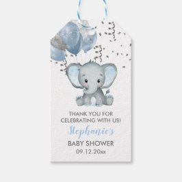 Niedlich Elephant Boy Balloons Babydusche Geschenkanhänger