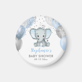 Niedlich Elephant Boy Balloons Babydusche Magnet