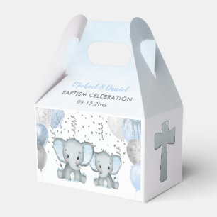 Niedlich Elephant Boys Ballon Taufe Box Geschenkschachtel