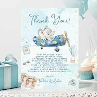 Niedlich Elephant Flugzeug Adventure Baby Dusche G