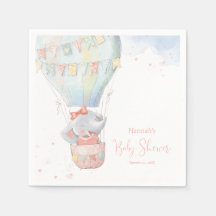Niedlich Elephant Girl Pink Babydusche Napkins