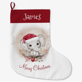 Niedlich Elephant Kids Weihnachtsfest Strumpf Großer Weihnachtsstrumpf