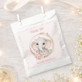 Niedlich Elephant Pink Blume Babydusche Gefallen B Geschenktütchen