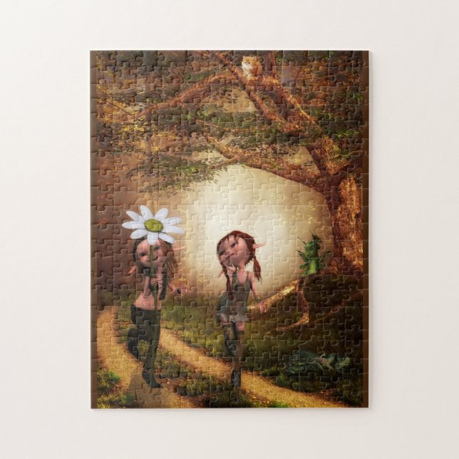 NIEDLICH ELF MÄDCHEN FANTASY PUZZLE (Vertikal)