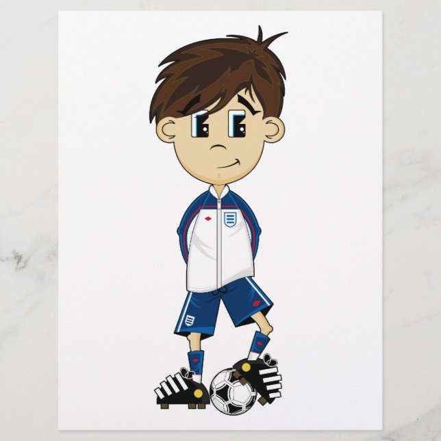 Niedlich England Soccer Boy Flyer (Vorne)