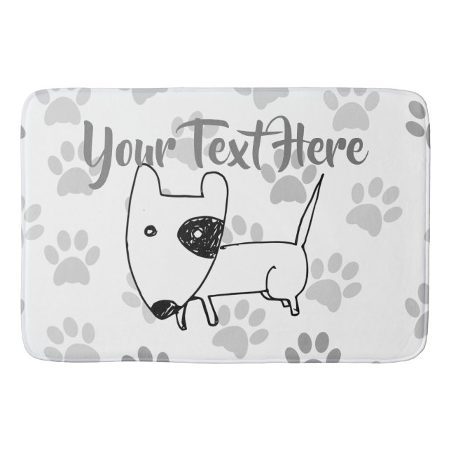 Niedlich English Bull Terrier Badematte (Vorderseite)