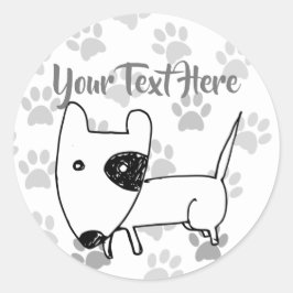 Niedlich English Bull Terrier Runder Aufkleber